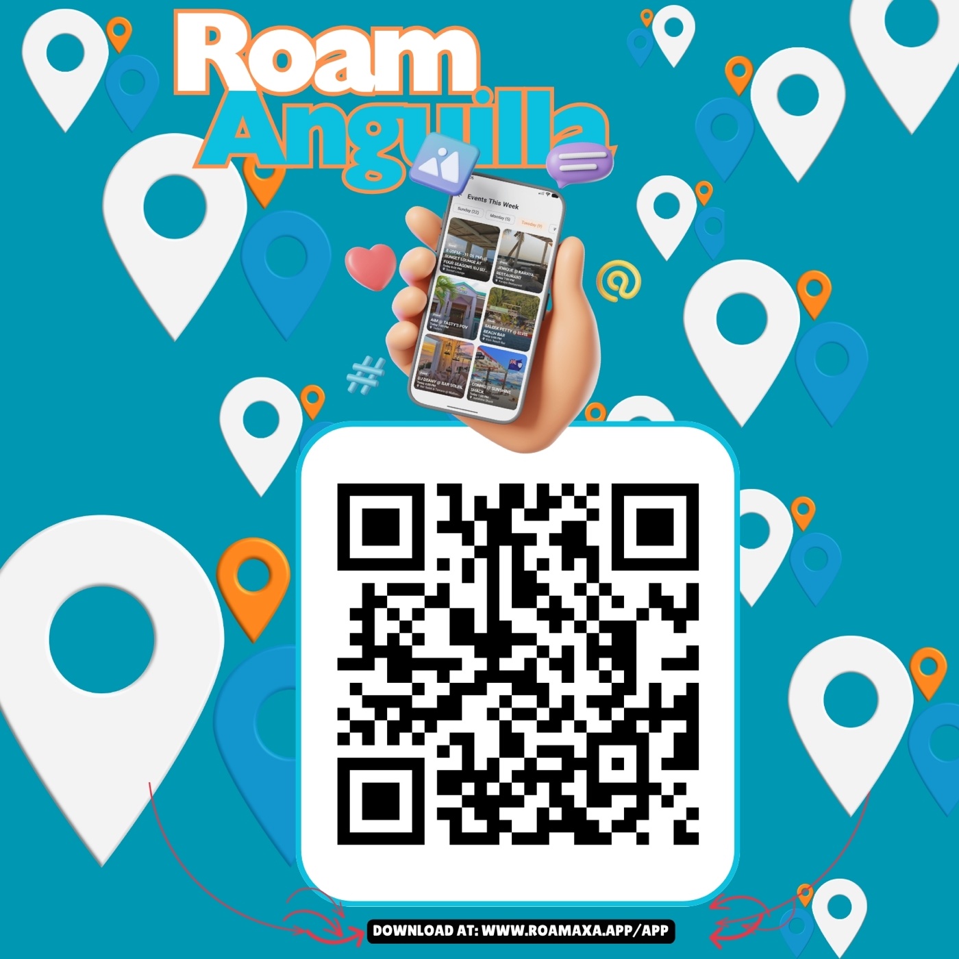 Roam Anguilla Mobile in hand